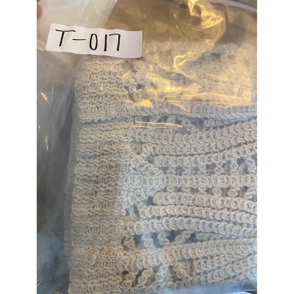 Zara Womens Crochet Crop Tank Top L Cream Vest Coastal Boho Open Knit Festival - Picture 8 of 8